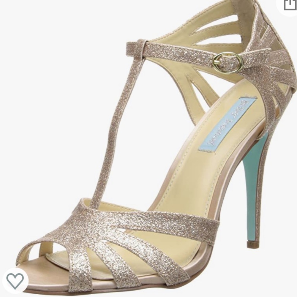 NEW IN BOX BETSY JOHNSON SPARKLE GLITTER HEELS